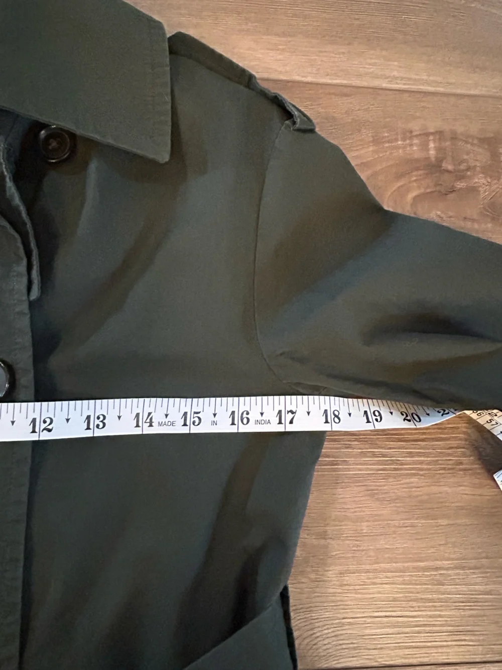 Banana Republic Olive Trench Coat Dress Belted Double Breasted XXS Petite - Picture 4 of 8